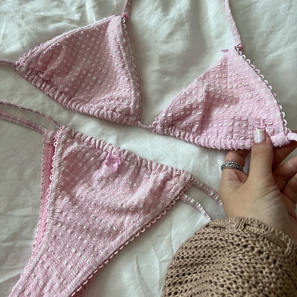 Pink gingham Bikini Set - Picture 2 of 5
